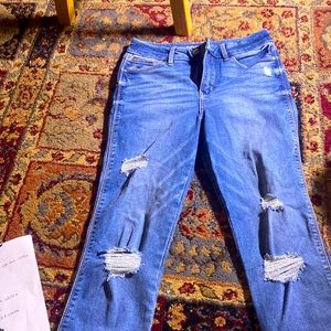 Rewash high rise real curve ripped jeans